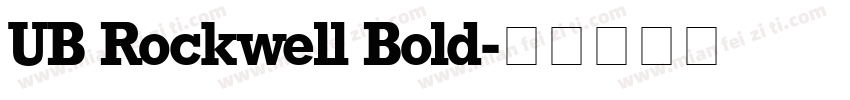 UB Rockwell Bold字体转换